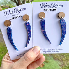 Load image into Gallery viewer, Gum Leaf earrings - Blue
