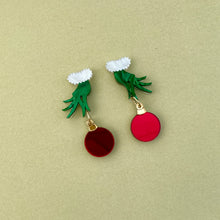 Load image into Gallery viewer, Grinch Bauble Earrings
