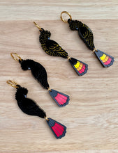 Load image into Gallery viewer, Red-Tailed Black Cockatoo Statement Earrings
