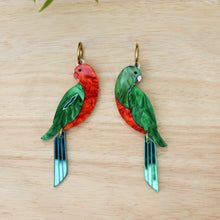 Load image into Gallery viewer, King Parrot Statement Earrings
