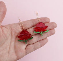 Load image into Gallery viewer, Waratah Earrings
