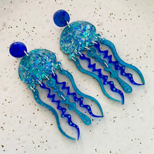 Load image into Gallery viewer, Giant Jellyfish Statement Earrings - Neon Disco (Copy)
